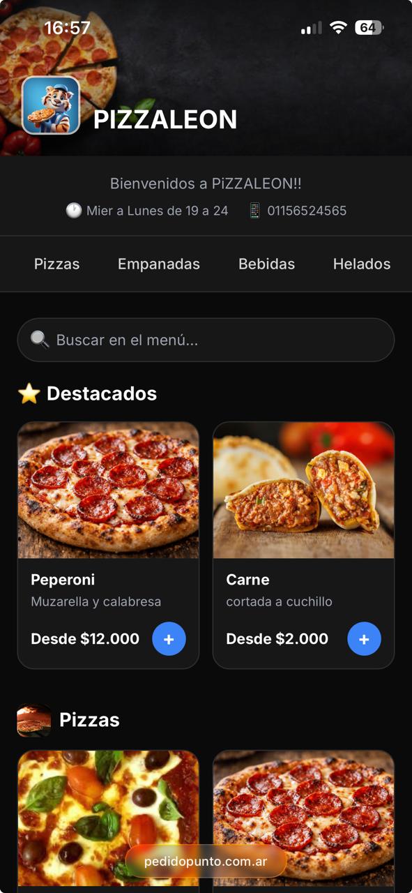 Tienda online de PIZZALEON en PedidoPunto
